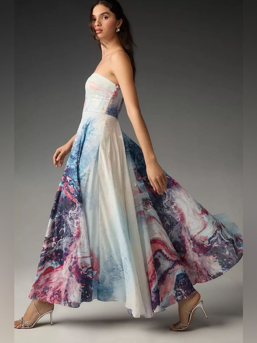 Anthropologie Geisha Designs Strapless Cutout Maxi Dress
